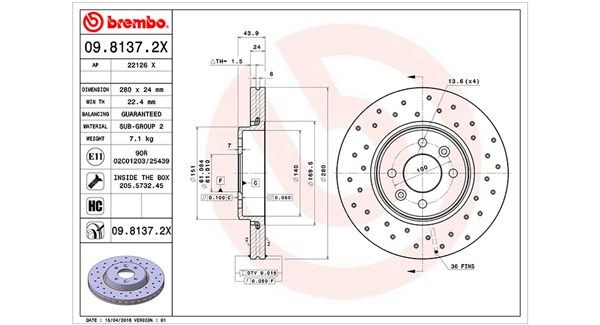 MAGNETI MARELLI Bremžu diski 360406043902